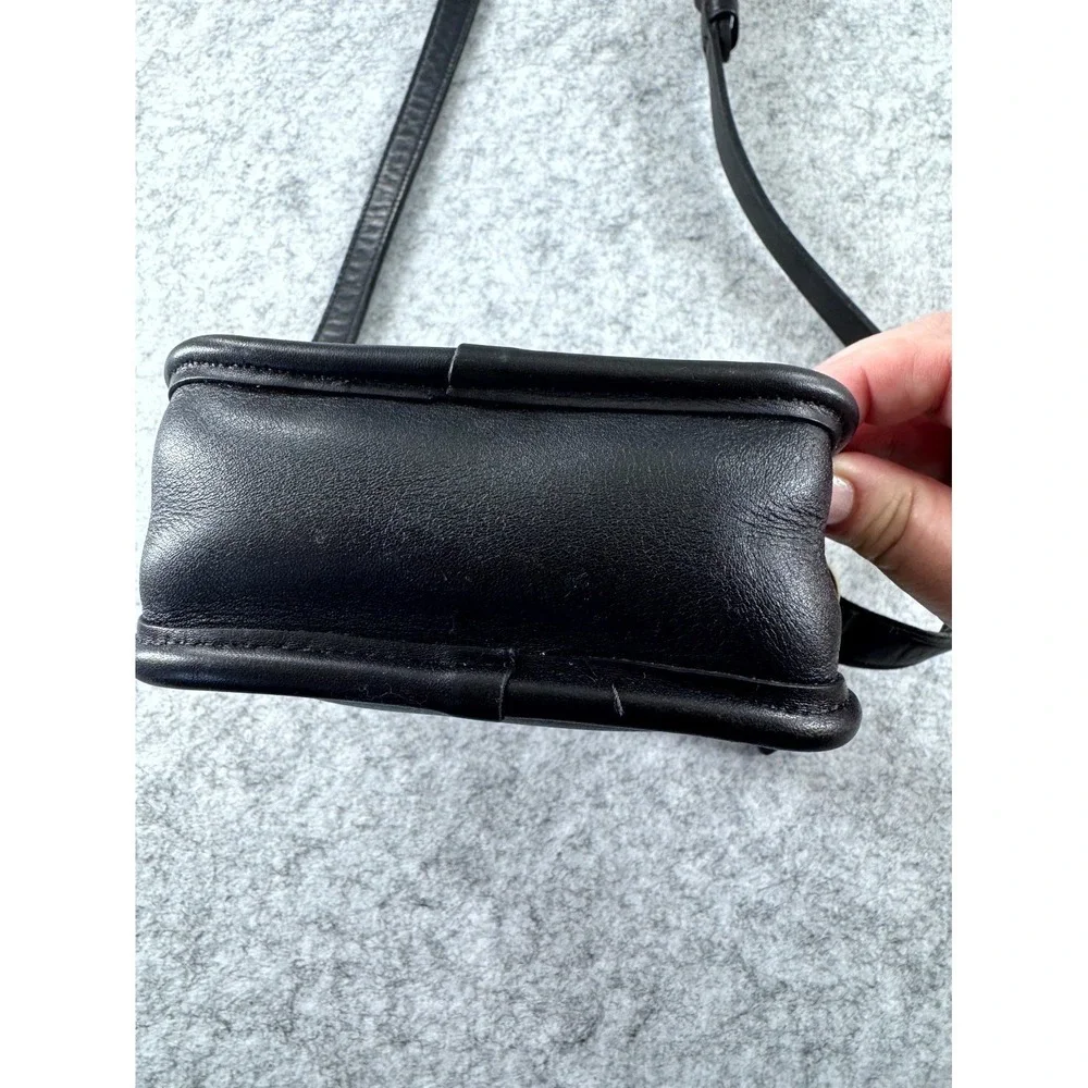 Vintage Coach 9973 Kit Bag Black Tanned‎ Leather Modern Camera Crossbody Purse